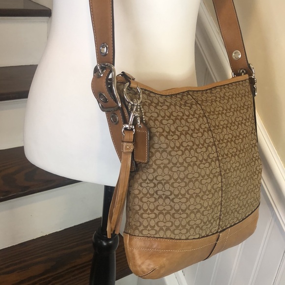 COACH Mini Jacquard Signature C Crossbody Convertible Tote Shoulder Bag - Picture 4 of 17